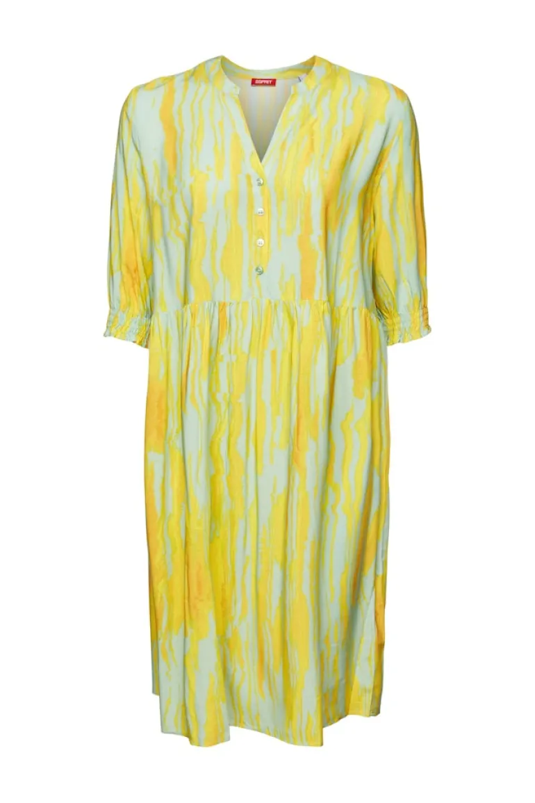 Midikleid mit Print citrus green