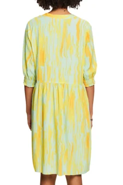Midikleid mit Print citrus green