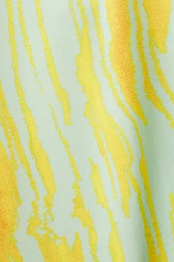 Midikleid mit Print citrus green