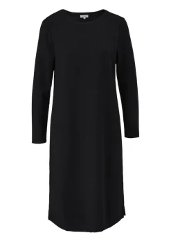 Midikleid mit Struktur schwarz
