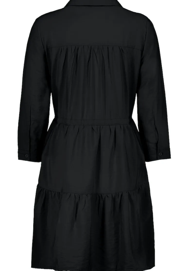 Midikleid mit Volants black