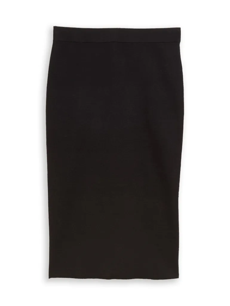 Midi-Rock mit Schlitz deep black