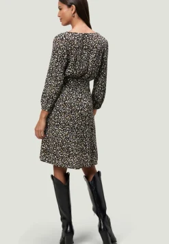 Minikleid mit Blumendruck blackcream