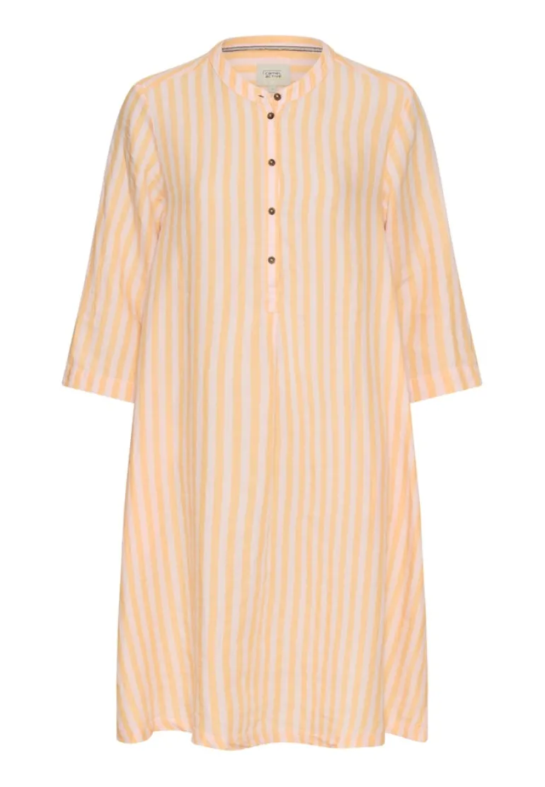 Mittellanges Kleid mit Rückenfalte apricot