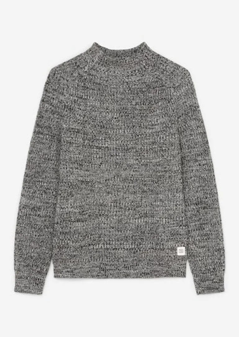 Mockneck-Strickpullover multi egg white