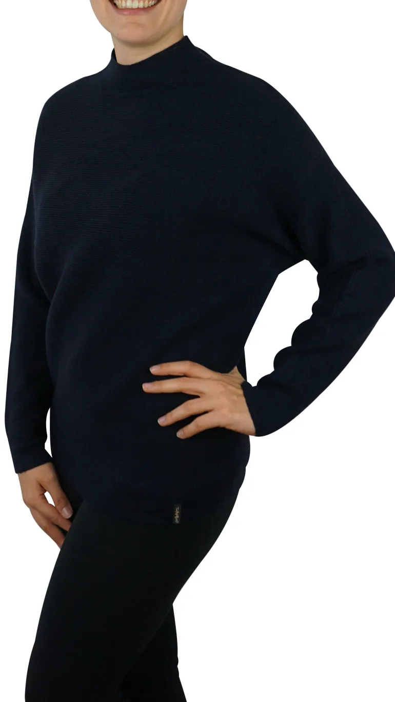 Modischer Pullover mit Stehbündchen night sky