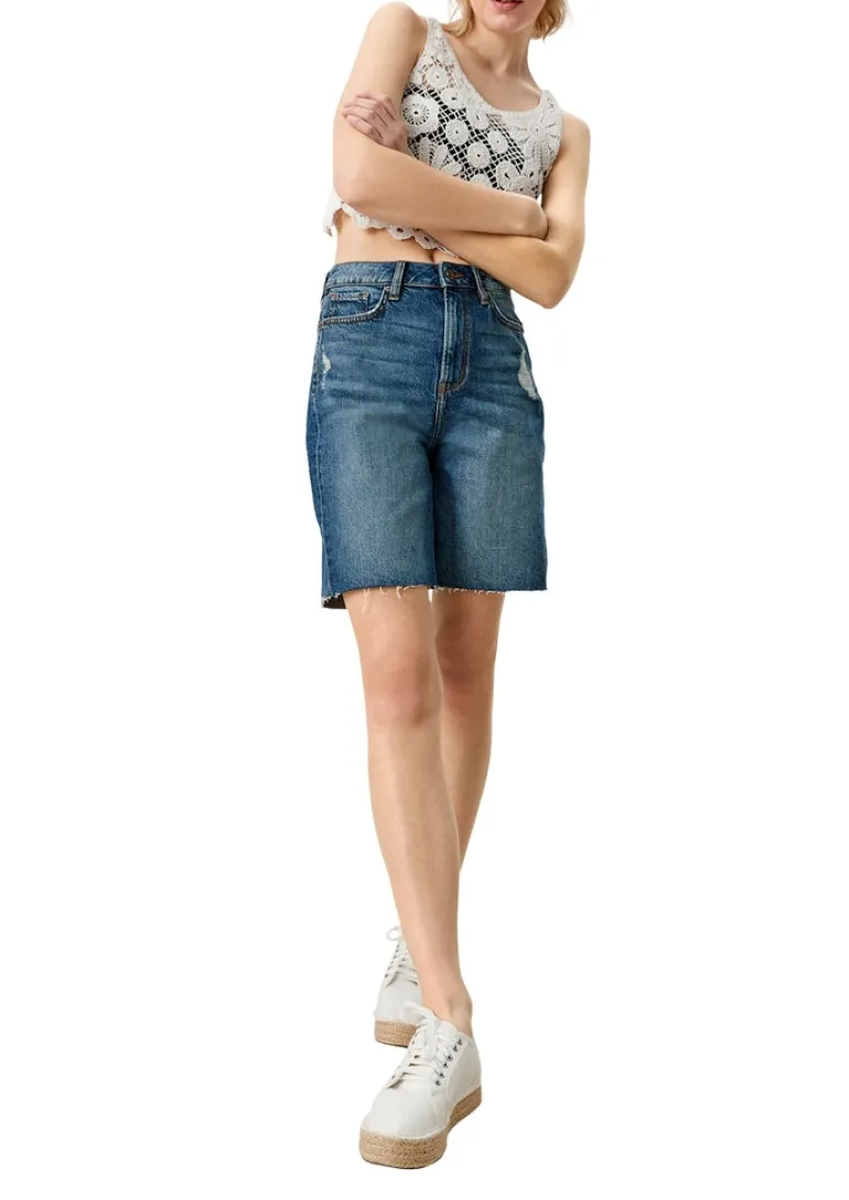 Mom-Fit Bermuda blau