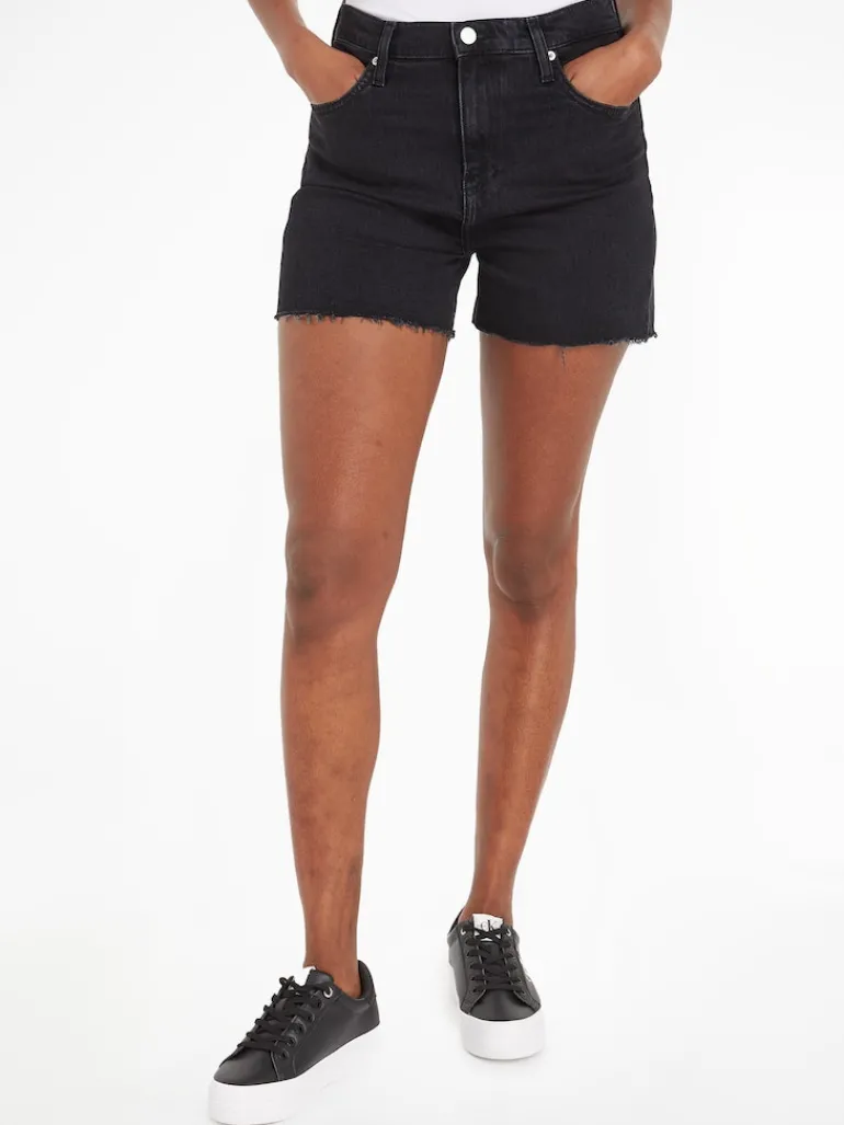 MOM SHORT denim black