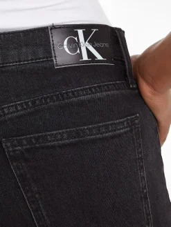 MOM SHORT denim black