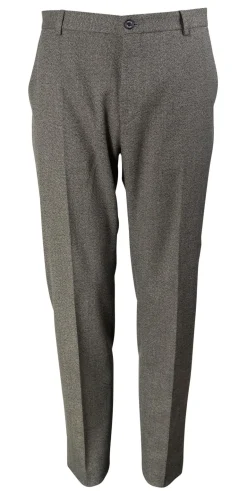 MOULINE TWILL GRID TAPERED PANTS grau