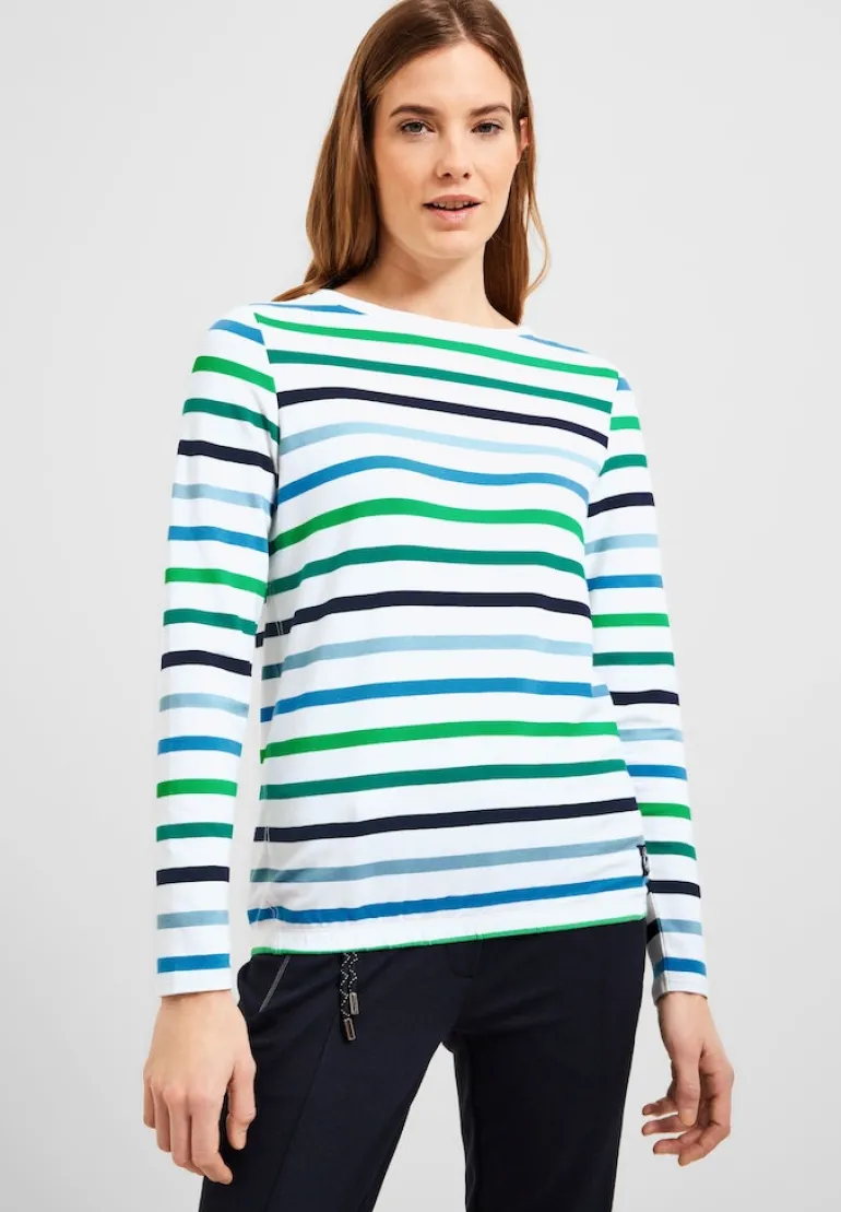 Multicolor Streifen Shirt vanilla white