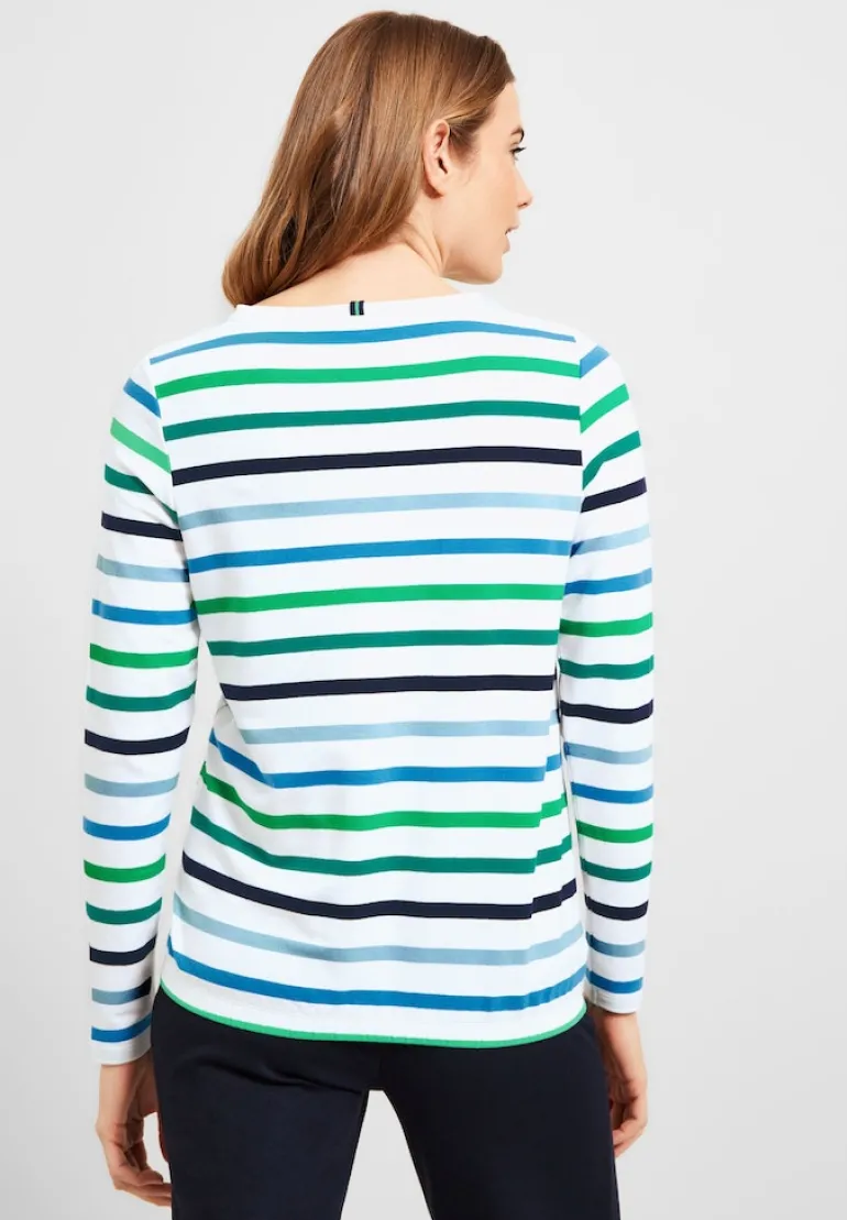 Multicolor Streifen Shirt vanilla white