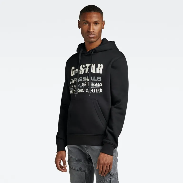 Multi layer originals hoddie dk black