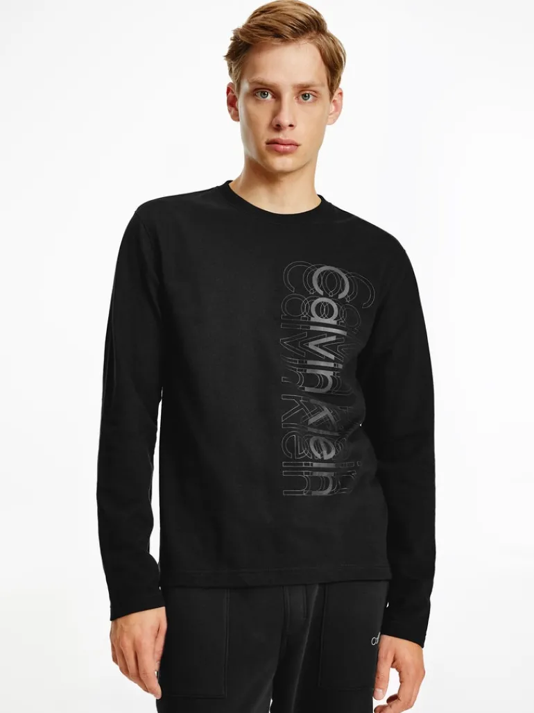 MULTI LOGO LS LIGHT SWEATSHIRT ck black