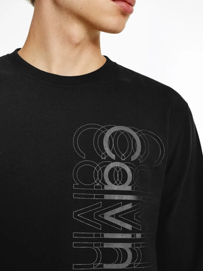 MULTI LOGO LS LIGHT SWEATSHIRT ck black