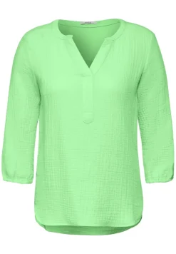Musselin Bluse matcha lime