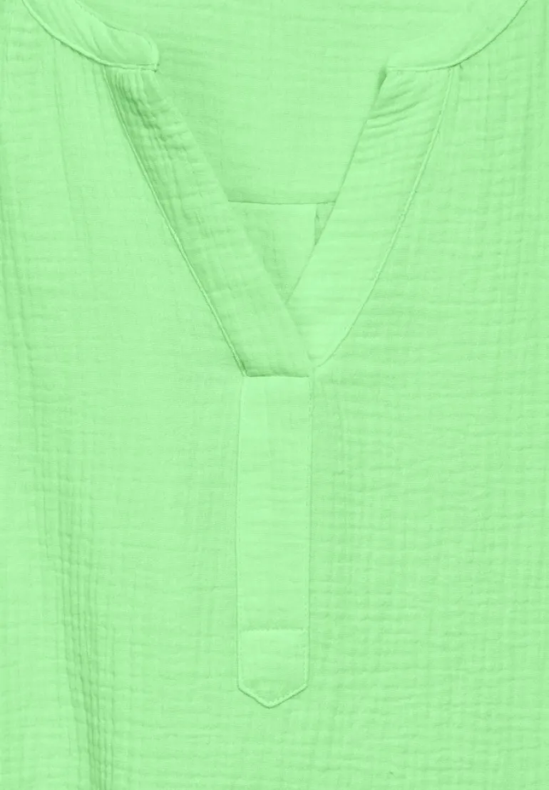 Musselin Bluse matcha lime