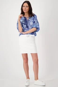 409755 navy blue gemustert