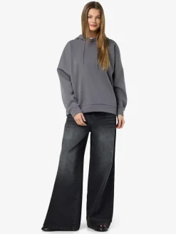NMALDEN L/S LOOSE HOODIE JRS NOOS charcoal gray