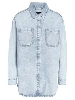 NMALVA L/S DENIM SHACKET AZ352LB NOOS light blue denim