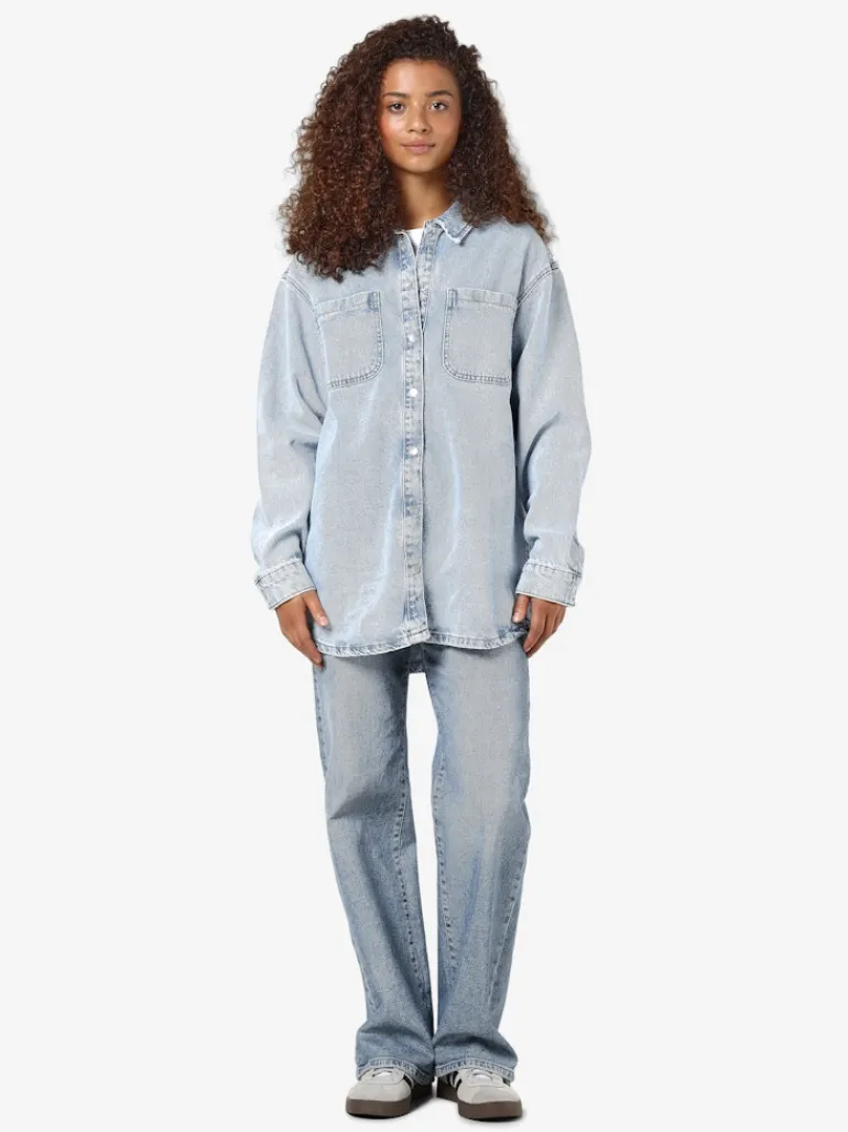 NMALVA L/S DENIM SHACKET AZ352LB NOOS light blue denim
