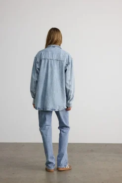 NMALVA L/S DENIM SHACKET AZ352LB NOOS light blue denim