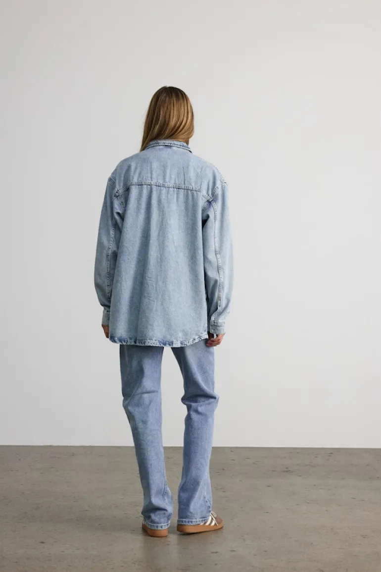 NMALVA L/S DENIM SHACKET AZ352LB NOOS light blue denim