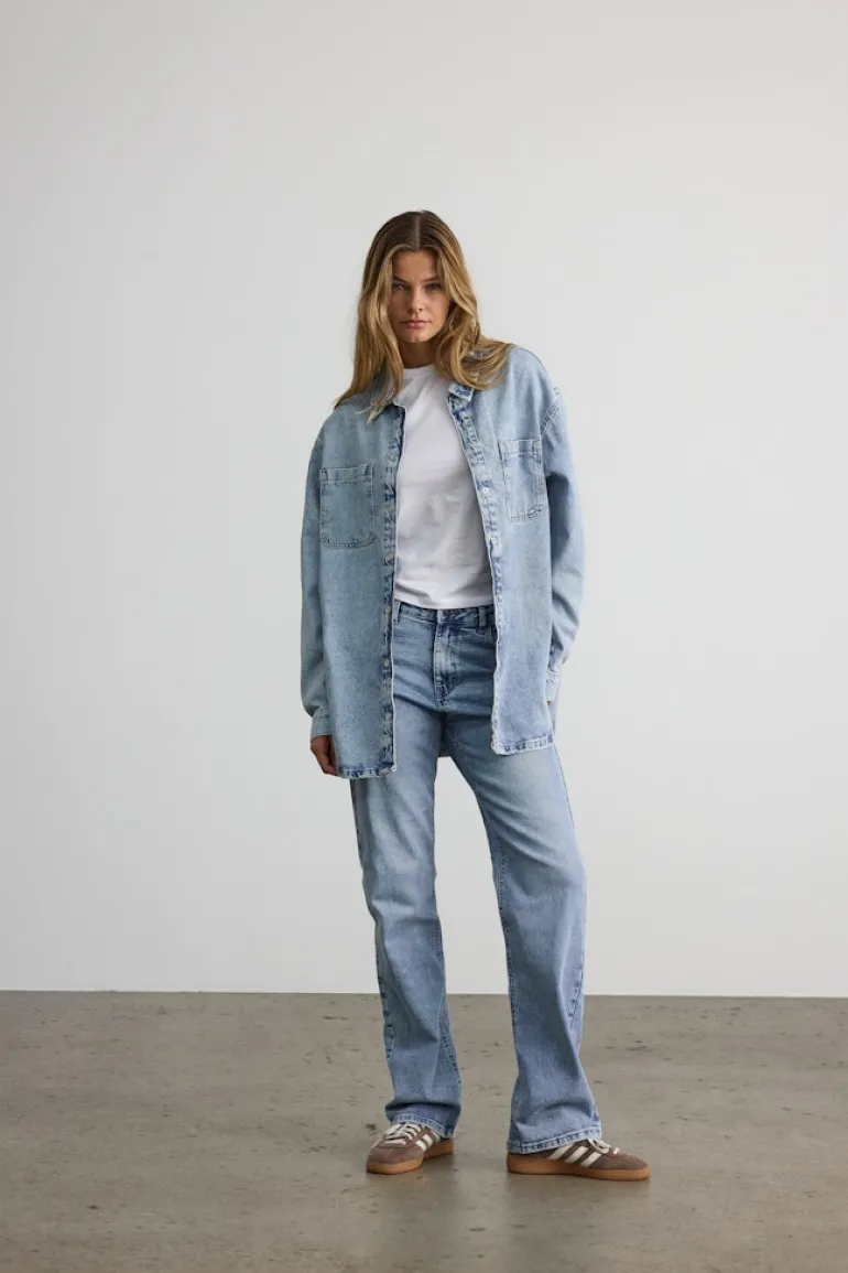 NMALVA L/S DENIM SHACKET AZ352LB NOOS light blue denim