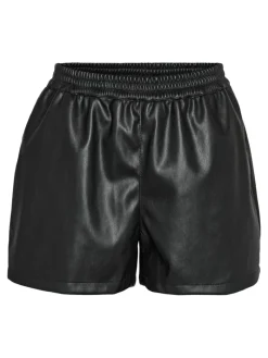 NMANDY PU HW SHORTS WVN NOOS black