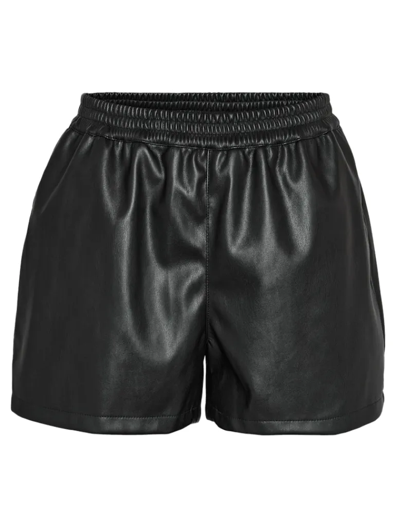 NMANDY PU HW SHORTS WVN NOOS black