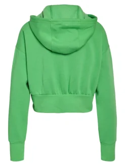 NMARYA L/S ZIP HOODIE JRS irish green