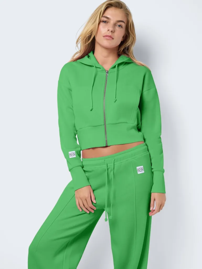 NMARYA L/S ZIP HOODIE JRS irish green