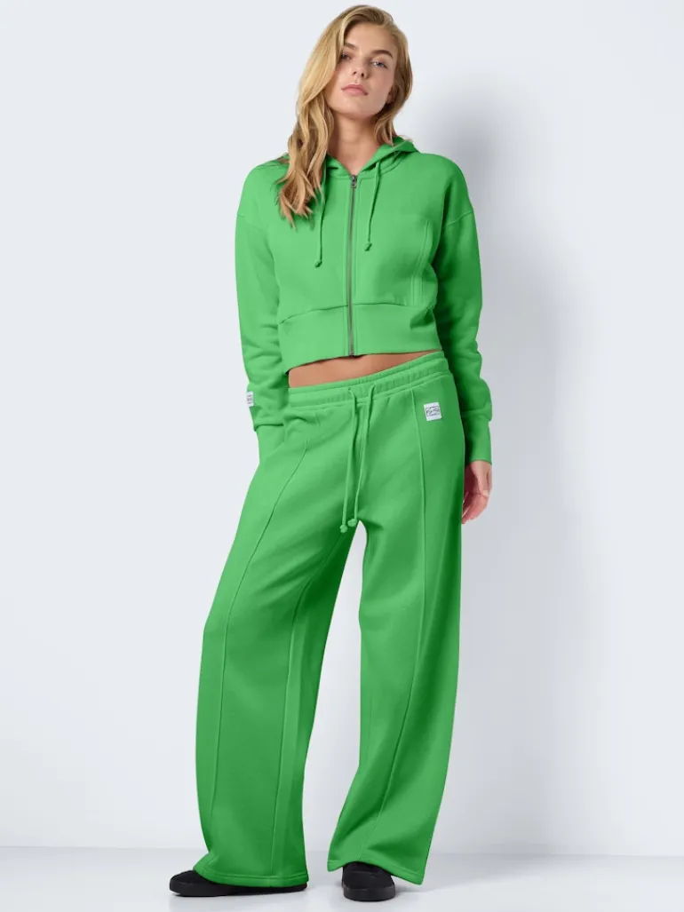 NMARYA L/S ZIP HOODIE JRS irish green