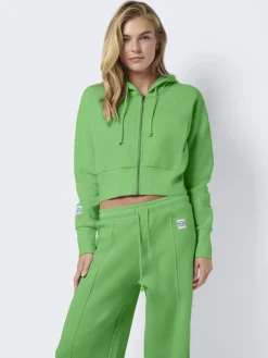 NMARYA L/S ZIP HOODIE JRS irish green