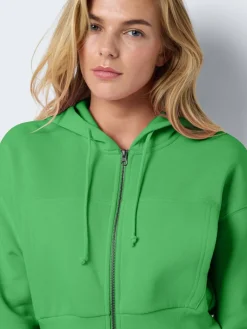 NMARYA L/S ZIP HOODIE JRS irish green