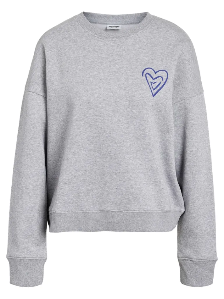 NMARYA O-NECK SWEAT JRS light grey melange