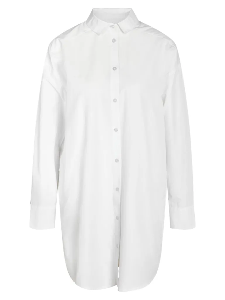 NMASTA L/S SHIRT DRESS FWD bright white