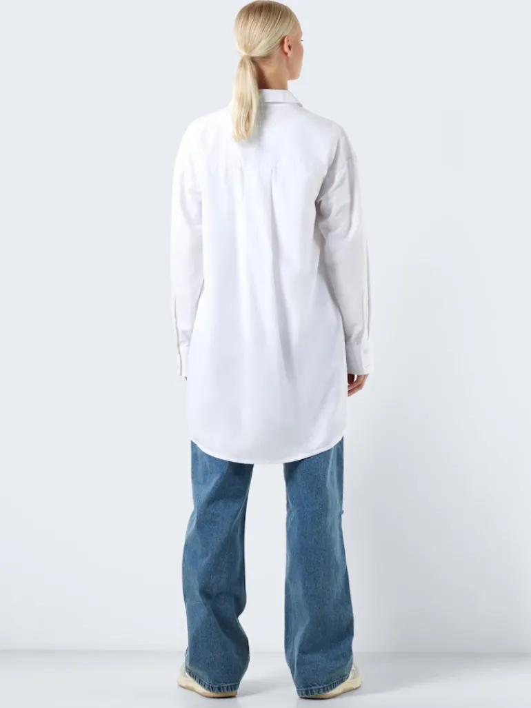 NMASTA L/S SHIRT DRESS FWD bright white