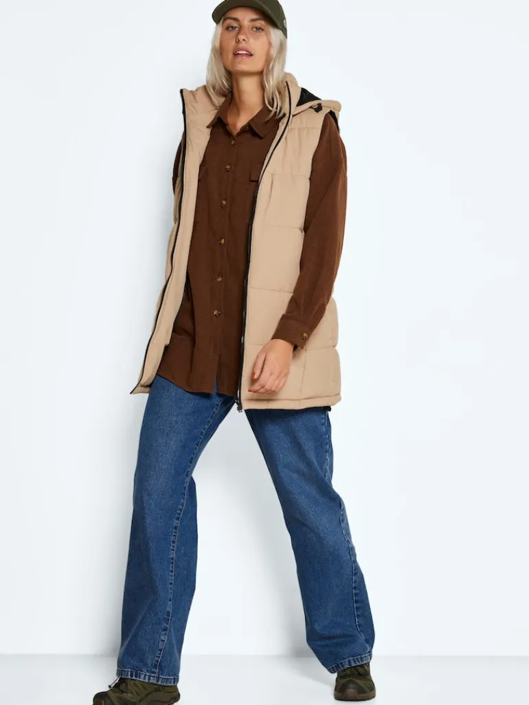 NMAURORA HOOD VEST NOOS hellbraun2