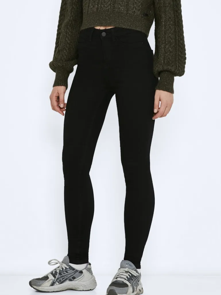 NMCALLIE HW SKINNY BLACK JEANS FWD NOOS black denim