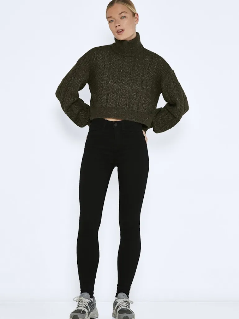 NMCALLIE HW SKINNY BLACK JEANS FWD NOOS black denim