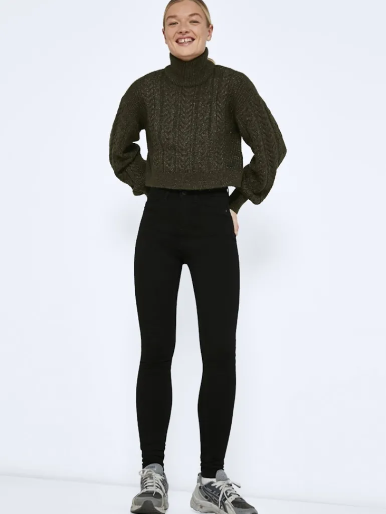NMCALLIE HW SKINNY BLACK JEANS FWD NOOS black denim