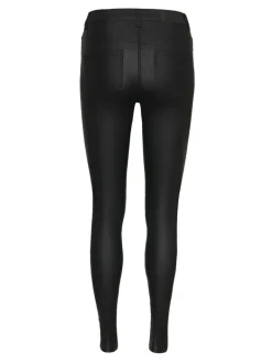 NMCALLIE HW SKINNY COATED PANTS NOOS black