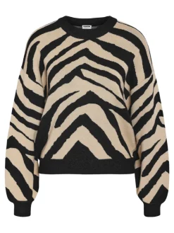 NMCHARLOTT L/S O-NECK KNIT FWD NOOS black