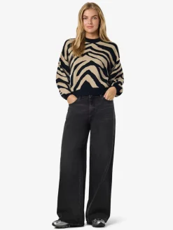 NMCHARLOTT L/S O-NECK KNIT FWD NOOS black