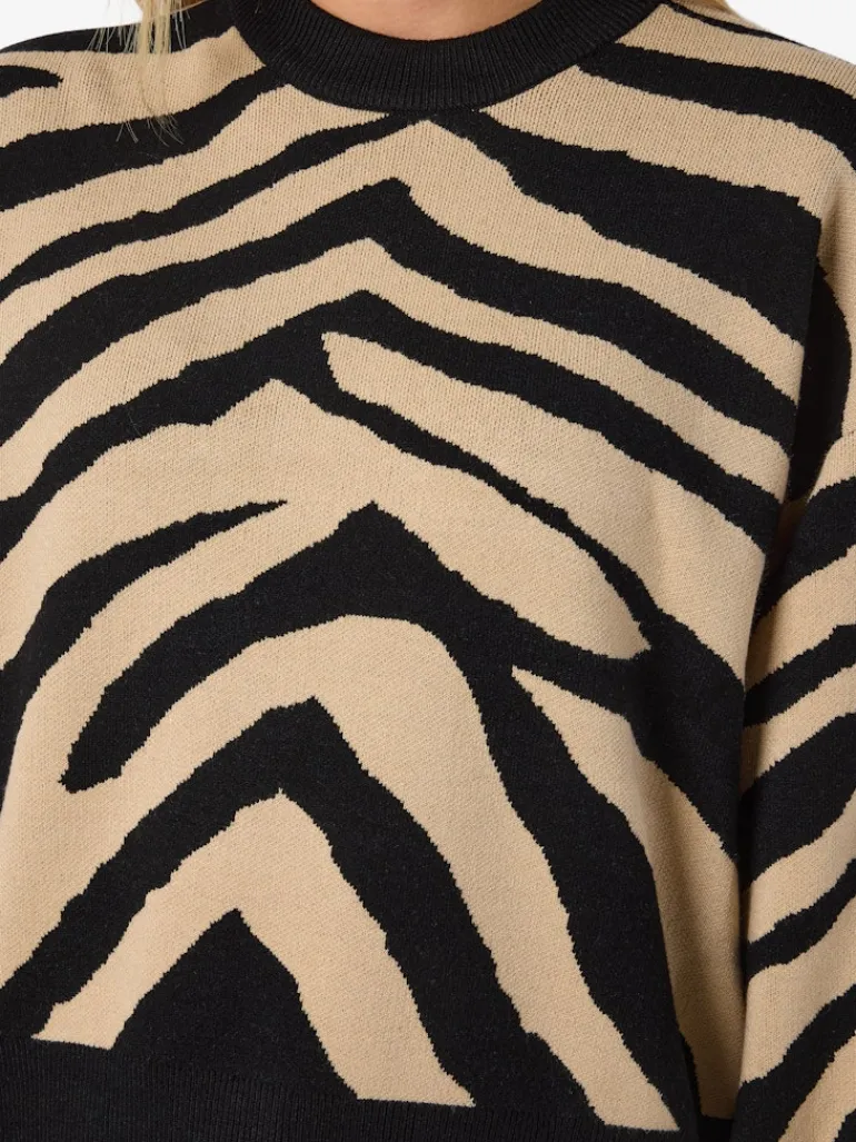 NMCHARLOTT L/S O-NECK KNIT FWD NOOS black