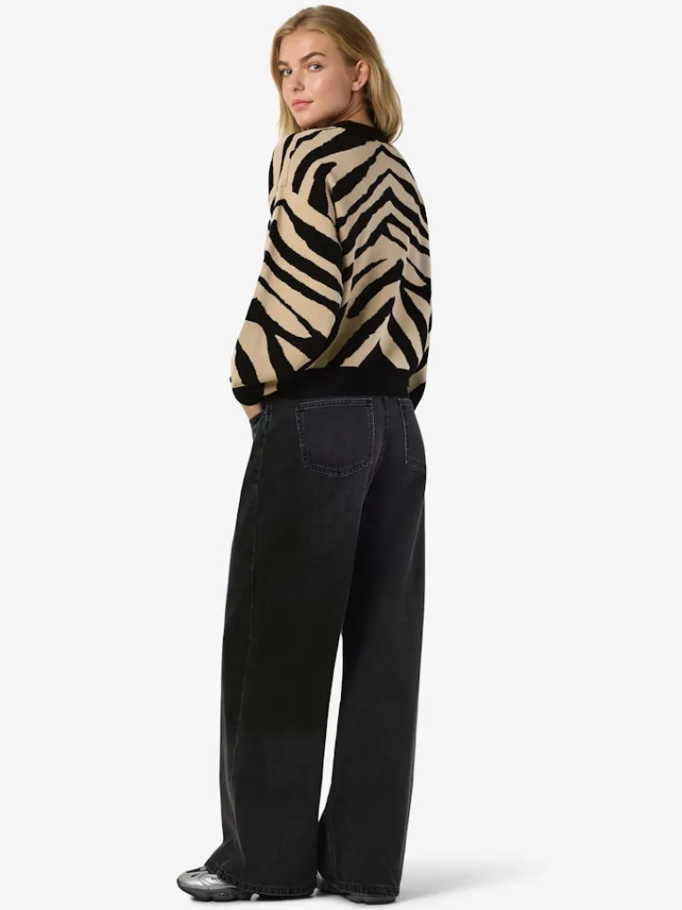 NMCHARLOTT L/S O-NECK KNIT FWD NOOS black