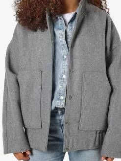 NMHALSTON L/S BOMBER JACKET FWD NOOS light grey melange