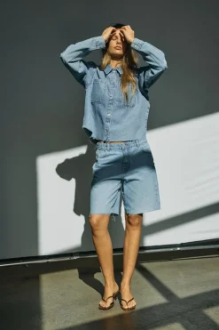 NMHOLLA NW LOOSE SHORTS AZ425LB NOOS light blue denim