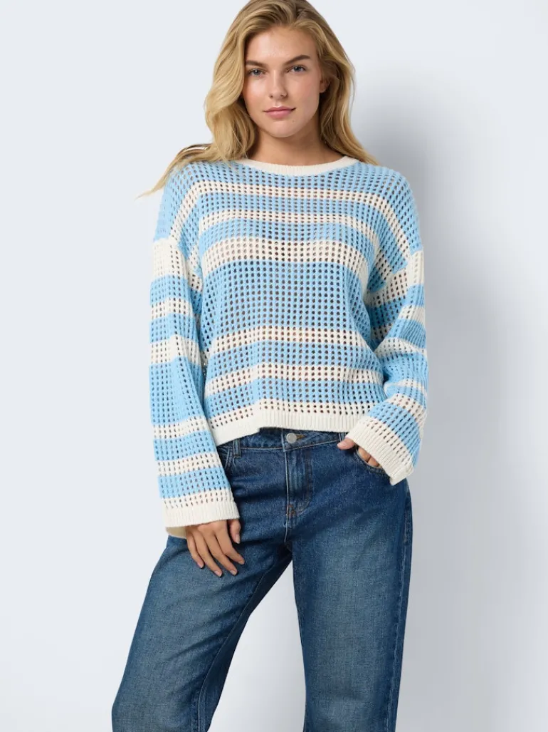 NMJOLA L/S O-NECK KNIT DD sky blue